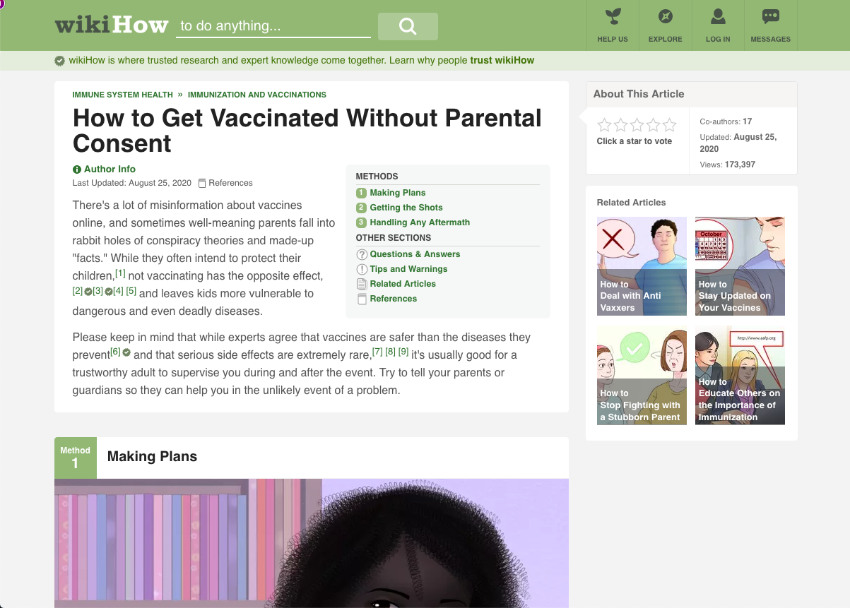How to get vaccinated without parental consent! Yea! WikiHow did